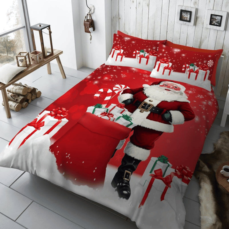 Microfiber Christmas Duvet Set - Jolly Santa