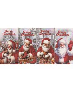 4 Flocked Christmas Money Wallets Tulip